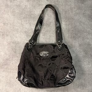 Y2k Strada Black Monogram Shoulder Bag
